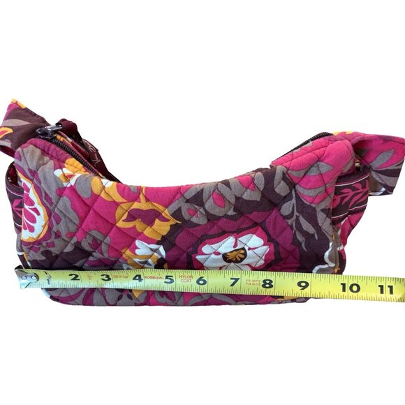 Vera Bradley Carnaby Retired Pattern Shoulder Bag Fuschia Pink Flower Excellent - Picture 3 of 7